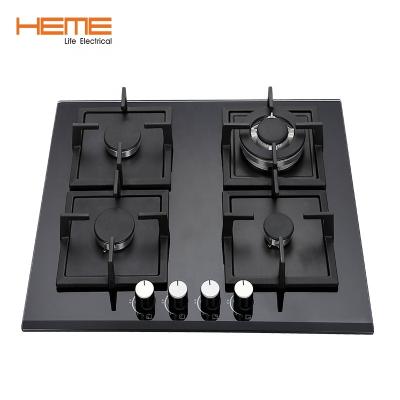 China Household Kitchen Appliances 4 Zone Tempered Glass Cooking Panel Built In Gas Cooktop With CE for sale