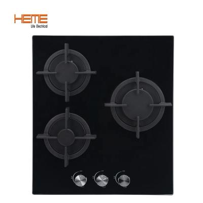 China Household Tempered Glass 3 Burner Lpg Propane Stove Gas Hob Built-in Cooktops for sale