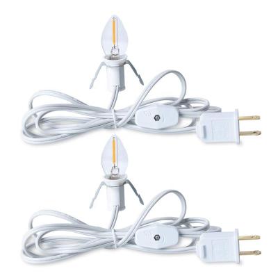 China 5A (Available W/1 Fuse Inside) 6 Ft. A UL-Listed LED String Light Bulb Accessory With On/Off Switch Sockets For Holiday Decorations for sale