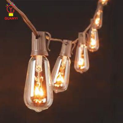 China Festival Decoration UL 10LT Clear Glass Home Indoor Sense ST40 String Lights for sale