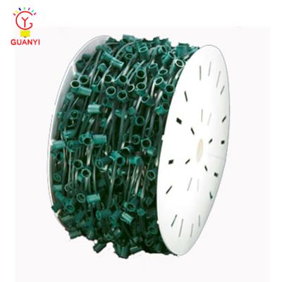 China Christmas Decoration UL C9 Green Plastic String Light Spool Wire for sale