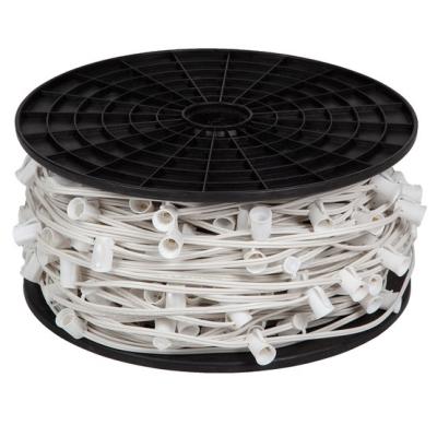 China For indoor/outdoor use UL C7 E12 PVC green/black wire light spool decoration string light spool for sale