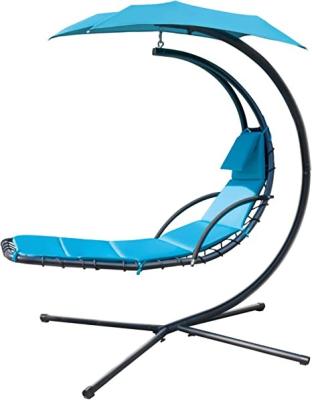 China Jazeel Modern Patio Hammock Lounger Chaise Lounge Swing Chair Outdoor Hanging for Adults Backyard Garden Deck Canopy Umbrella for sale