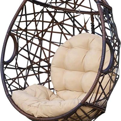 China Modern Jazeel Indoor/Outdoor Teardrop Wicker Drop Chair (Stand Not Included), High Quality Hanging Multi-Brown & Tan for sale