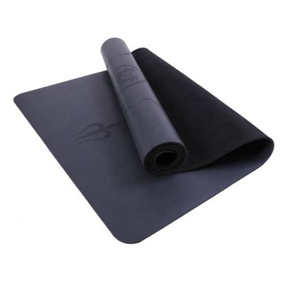 China PU Leather Yoga Mat For Men For Men Rubber &Women With Carrying Straps Yoga Durable Soft Warm PU Leather for sale