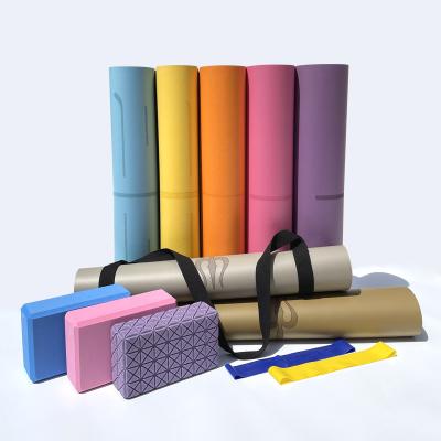 China PU Leather Outdoor Yoga Mat Fitness Mat With Alignment Lines Natural Rubber Eco-Friendly Mat for sale