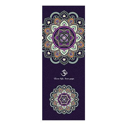 China Artificial Suede Fabric Anti Slip Suede Custom Printed Natural Rubber Microfiber Suede Foldable Eco Friendly Yoga Mat for sale