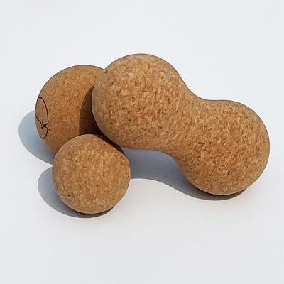 China 73*155 Mm Massage Peanut Eco-friendly High Quality Natural Cork Ball Hot Roller for sale