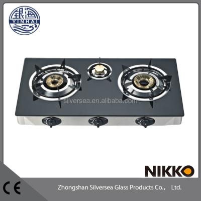 China 7-10mm Ceramic / Glass Tempered Glass Alibaba Tensions Two Burners Table Best Flame Gas Stove for sale