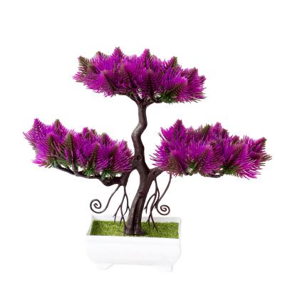 China Fashional artificial flower simulation room decoration home bonsai plastic grass supply office home pine bonsai bonsai trees for sale