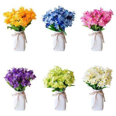 China Fashional artificial flowers simulation new Nordic fresh wedding bouquet feel simulation lily of the valley plastic flower wedding manufacturers for sale for sale