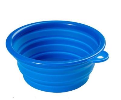 China Viable Collapsible Dog Water Rolls Portable Pet Feeding Water Dish Dog Pet Food Bowl With Carabiner for sale