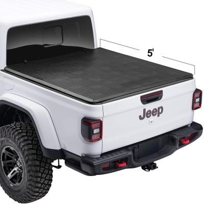 China Hot Selling PVC Environmental Retractable Jeep Gladiator Pickup Truck Bed Tailbox Cover For Jeep 5ft Truck Bed Cover for sale