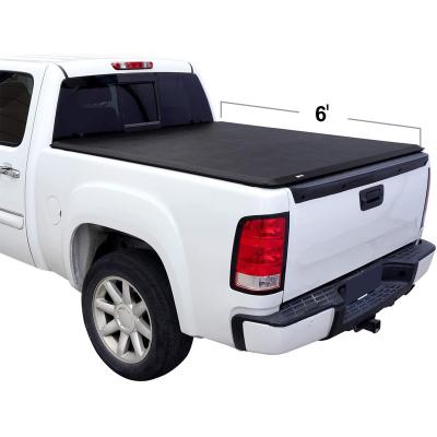 China Tailbox Hardshell Truck Bed Soft Roll Tacoma Pickup T Bed Cover oyota Aluminum Waterproof Folding Truck Bed Cover for sale