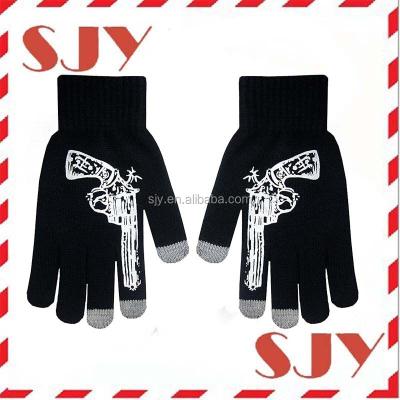 China Cheap Custom Jacquard Winter Knit Gloves for sale