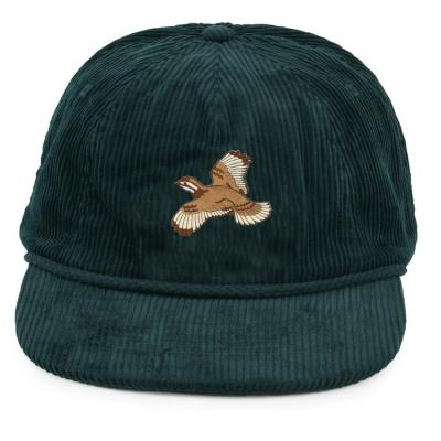 China 5 Panel Vintage Corduroy Embroidered COMMON Corduroy Embroidered Flat Brim Snapback Hat Unstructured Hat for sale