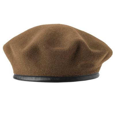 China Image Men's Army Uniform Military Hat 100%wool Monty Beret Hat Custom Embroidery for sale