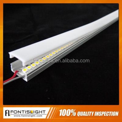 China Aluminum profile + non-waterproof led strip Epistar/Bridgelux led rigid chip SMD3528 LED strip 240leds/M/U super thin shape led light bar for buffet lighting for sale