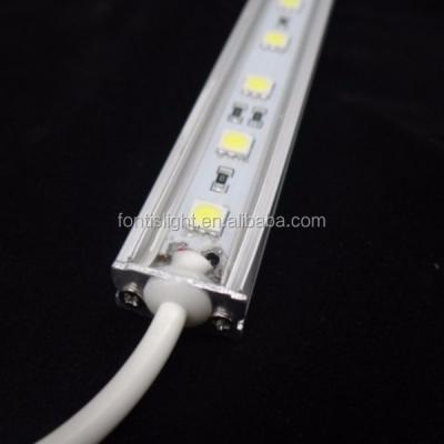 China Aluminum alloy 5050 SMD RGB waterproof 12v white/red/greeb/blue/rgb led strip bar/12v rigid waterproof led light bar for sale