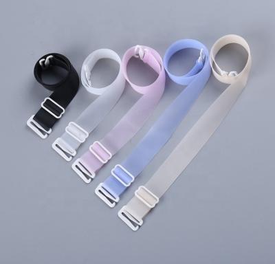 China LOGO fashion custom silicone waterproof 1.8cm transparent detachable shoulder strap no skin high quality swimwear stick for sale