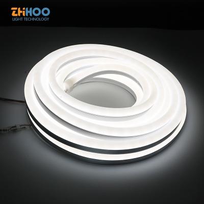 China Theme Park Decoration Neon Lamp 23mm*10mm DIY LED Side Lighting Neon Strip Light Flex Silicone Tube for sale