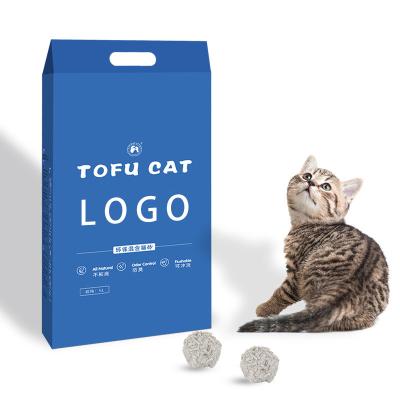 China Support Logo Custom Quick Clumping Flushable Multifunctional Environmentally Friendly Bentonite Tofu Cat Litter Sand for sale