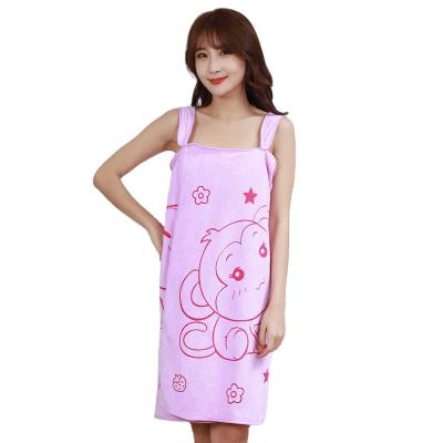 China New QUICK-DRY Absorbent Quick-Drying Can Wear Microfiber Towel Bath Robe Long Robe Body Wrap Towel for sale