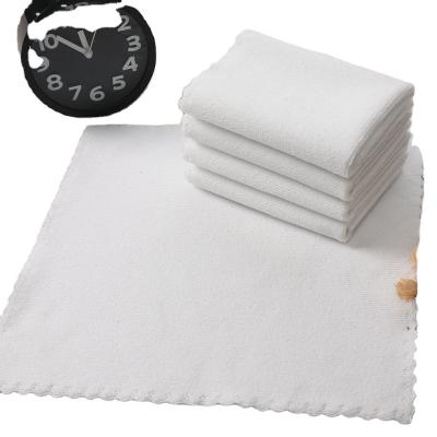 China Wholesale QUICK DRY high quality super soft microfiber white hotel used small square hand towel / rag / tea towel for sale