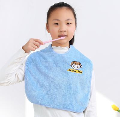 China Wholesale QUICK DRY Coral Blue Rose Microfiber Factory Embroidery Factory Logo Yellow Custom Kids Fleece Washing Towel for sale