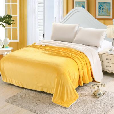 China Color Rectangle Blanket ManufacturerSolid Anti-pilling Microfiber Polyester Soft Comfortable Blanket For Home for sale