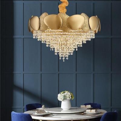 Chine Le pendant de luxe de D60*H40cm E14 allume 4000K le grand rond Crystal Chandelier à vendre