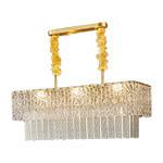 China Transporte fuerte del hardware moderno de Crystal Chandelier Ceiling Lights Electroplated del cuadrado de AC110V en venta