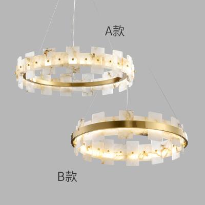 Chine H65 cuivre haute dureté effet de marbre plafond de lumière pendant moderne lumières 15m2 à 25m2 à vendre