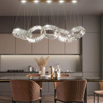 China Hohe Tragfähigkeit Decken-Crystal Nimbus Ring Chandeliers 99W LED zu verkaufen