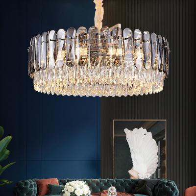 China Translucent K9 Crystal Grand Chandelier E14 Hotel Ceiling Light for sale