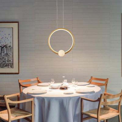 Cina Luci moderne semplici leggere 19W 25w del cerchio del pendente di Ring Chandelier LED dell'isola di cucina in vendita