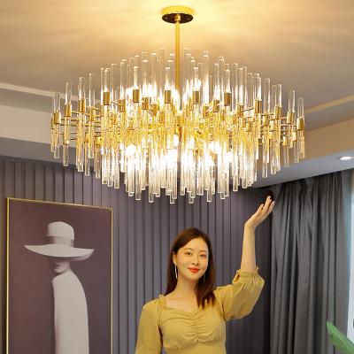 Cina LED K9 Cristallo Candelabro di ingresso E14 6500K Luce di lusso di soffitto Cristallo d'oro in vendita