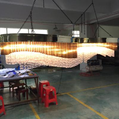 China Großformat Outdoor angepasste Projekt Pendant Lampe angepasste Kronleuchter zu verkaufen