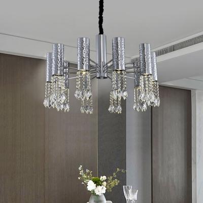 China Roestvrij staal Chrome Modern Crystal Ceiling Lights Adjustable 110V - 240V Te koop