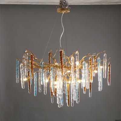 China Colored Spiked Glass Custom Pendant Lights For Home Decor for sale