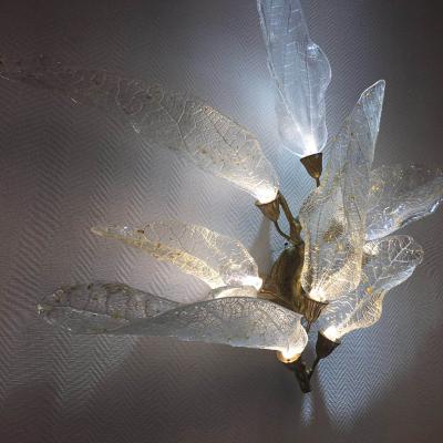 China Clear Leaf Style Modern Wall Lamp LED Wall Lamp 110 - 240V for sale