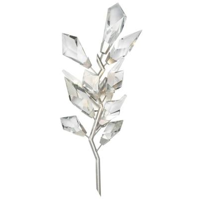 China Hojas de cristal cortadas a mano de plata Luces de pared en interiores en venta