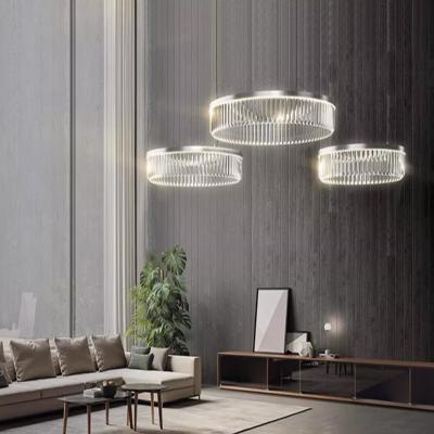 China LED Three Color Light Modern Glass Pendant Chandelier Light 4000K for sale