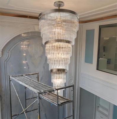 Cina Nordic Purple Crystal Chandelier Illuminazione Per Scala Hotel Custom Wedding Grande Lobby in vendita