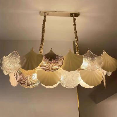 China Ginkgo Leaf Crystal Glass Chandelier For Commercial Space Or Restaurant Area for sale