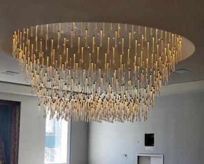 Cina Specchio elettroplato American Water Drop Crystal Chandelier per soffitti alti in vendita