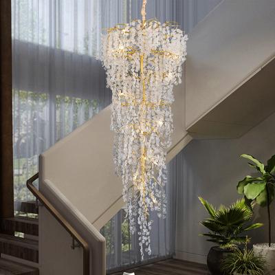 China Big Huge Huge Custom Hanger Lampen 9500lm Prefab Villa Luxe Hanger Plafond Lampen Te koop