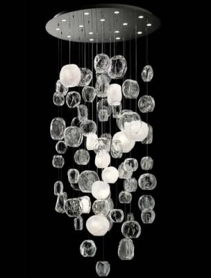 China Custom Creative Glass Chandeliers Klarer oder farbiger LED-Lampen zu verkaufen