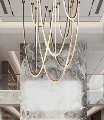 China Luxury Lighting High-End Lobby Crystal Chandelier Pscale Commercial Spaces zu verkaufen