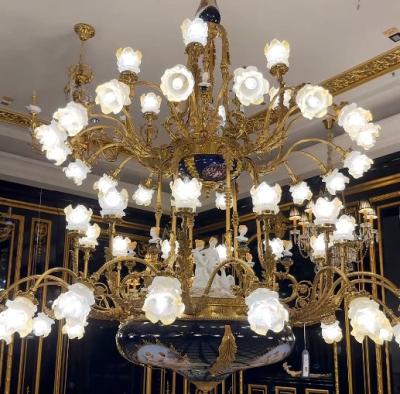 Cina Eleganza europea grande 2 piani Foyer lampadario grandi apparecchi di illuminazione Musei edifici storici in vendita